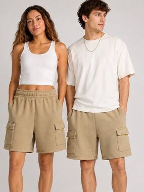 WeSC Men's/Women’s Fleece Cargo Shorts from their Conspiracy sub-line